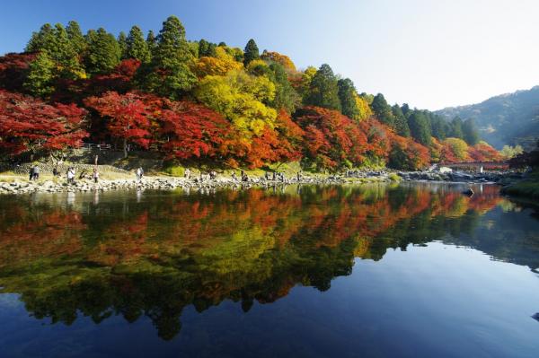 香嵐渓 巴川の水鏡